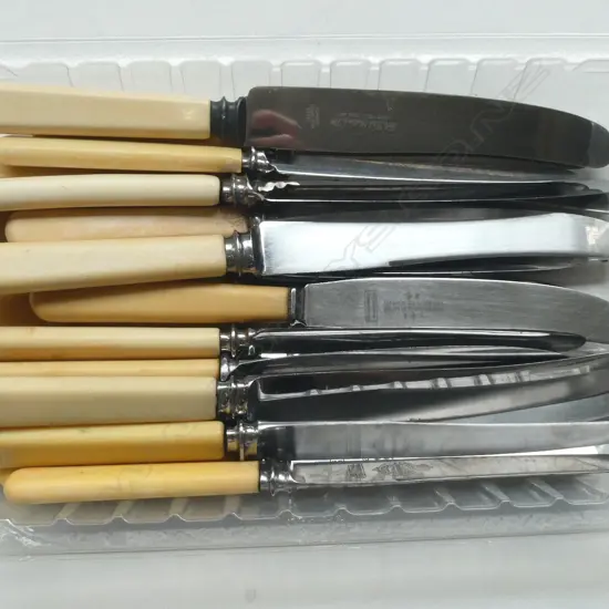 24 VINTAGE ‘BONE’ HANDLE KNIVES SHEFFIELD ASST. MAKERS