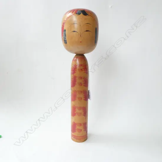  VERY LARGE RARE 1950S KOKESHI JAPANESE DOLL SIGNED H460MM