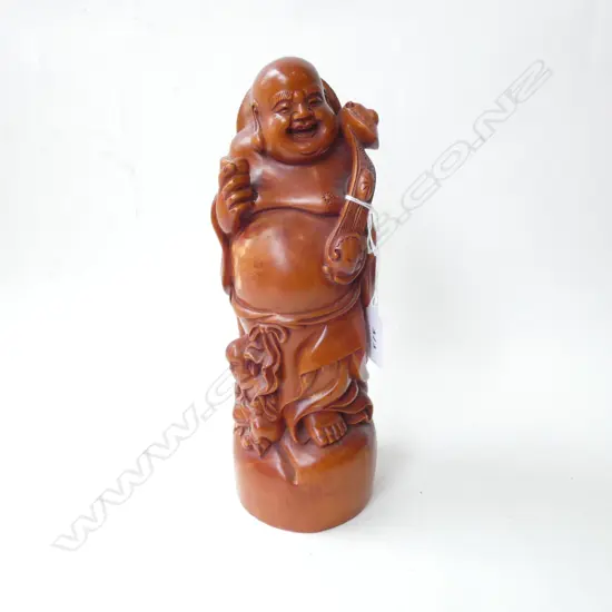 CARVED WOODEN BUDDHA H.270mm