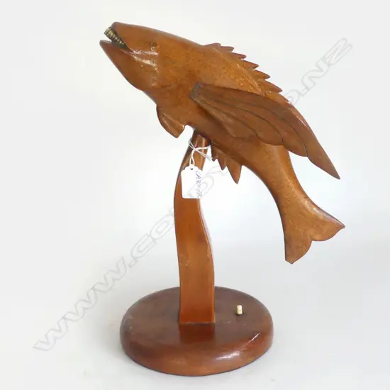 PITCAIRD ISLAND FLYING FISH on pedestal. As a lamp base but no fitting. small chip H.350mm
