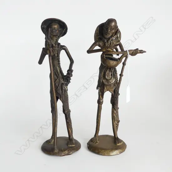 2 BRONZE FIGURES; UNMARKED H.290mm