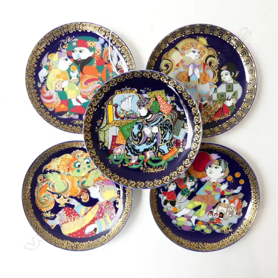 5 ROSENTHAL  ALADDIN DISHES 1 CHIPPED DIA160MM