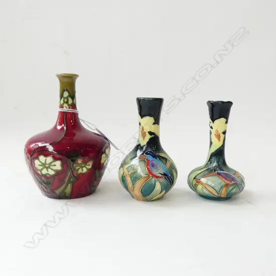 MINTON ARTS & CRAFTS VASE & 2 OTHER TUBELINED VASES H.130mm