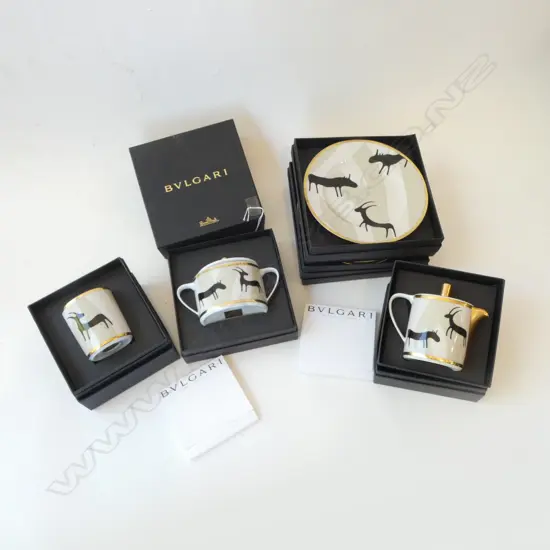 5 ORIG. BOXED ROSENTHAL BVLGARI TEA CHINA