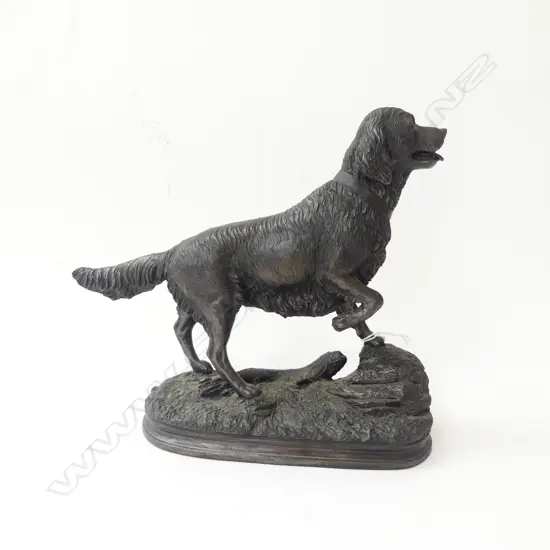 BRONZE RESIN DOG (TAIL REPAIRED) L.230mm