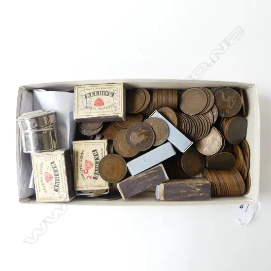 COIN COLLECTION; COPPER PENNIES ETC