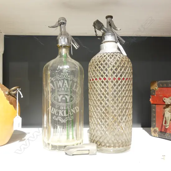 2 SODA SYPHONS; 1 'WAIWAI Ltd - AUCKLAND'