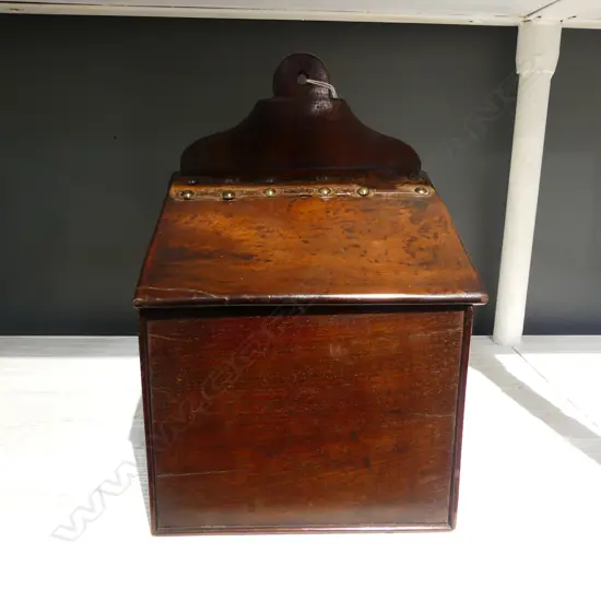 ANTIQUE WOODEN SALT BOX 190x160x290mm