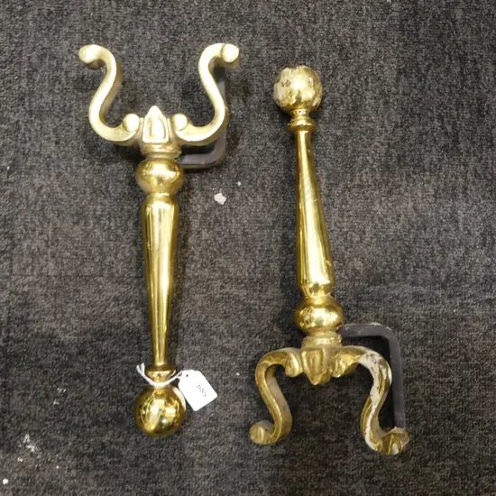 PR BRASS FIRE DOGS H.340mm