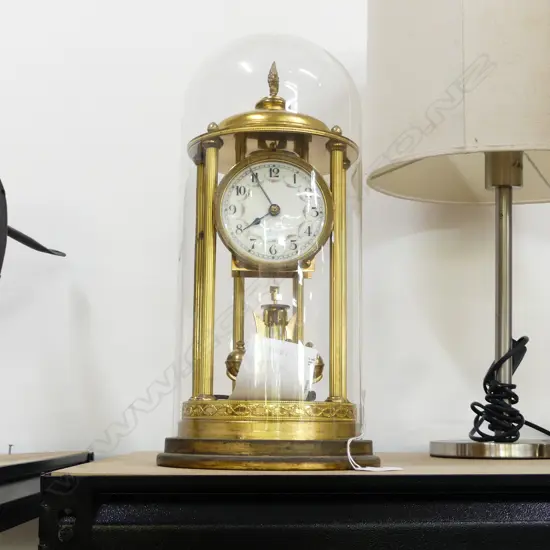 A TORSION PENDULUM DOME CASED CLOCK H.360mm