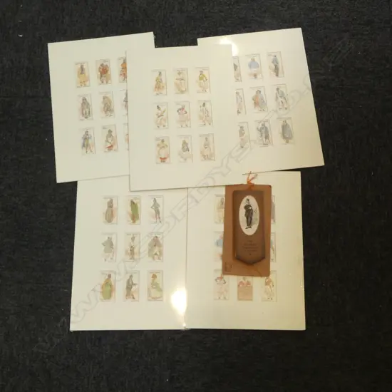 4 DICKENS CHARACTER PORTFOLIOS w. ENGAGEMENT CALENDER, 350x255mm