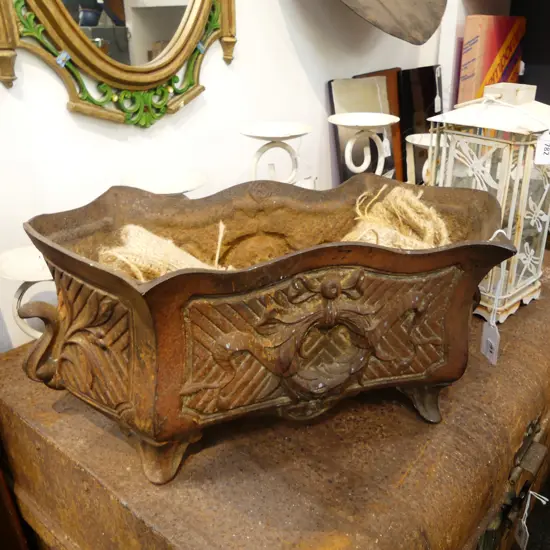 FRENCH CAST IRON JARDINIERE