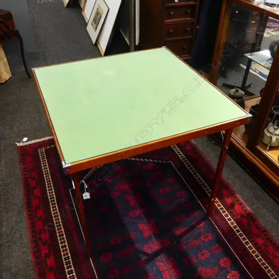 VINTAGE FOLDING CARD TABLE 730x730x650mm