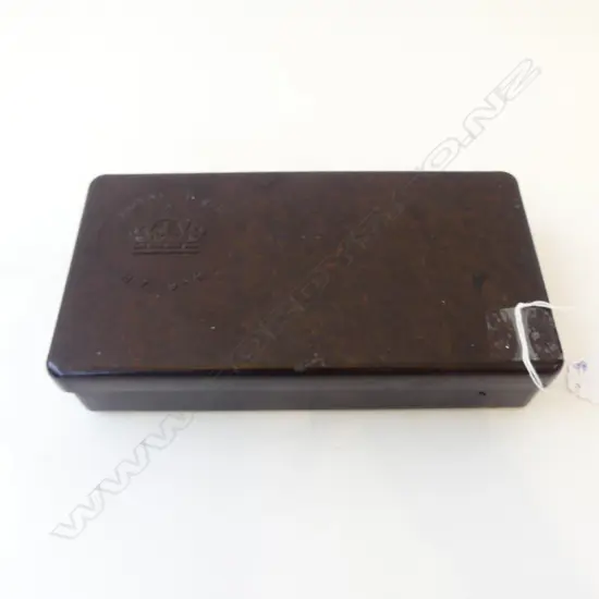 BAKELITE BOX CANCELLED NZ ROYAL VISIT 1949 W.215mm