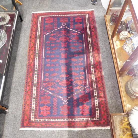 HAND KNOTTED ALL WOOL RUG 1950x1130mm