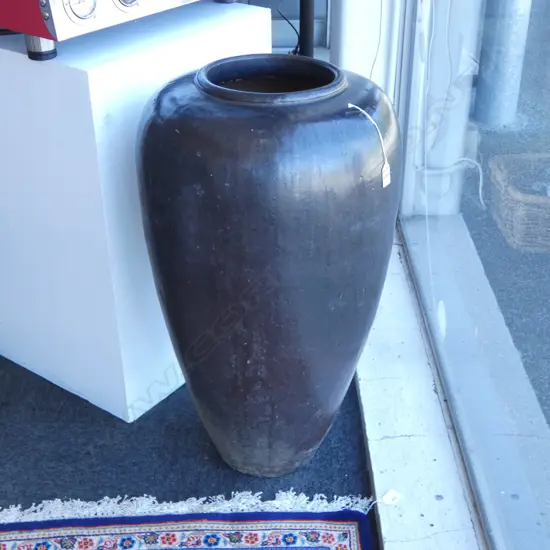 LG BLACK GLAZED CERAMIC POT H.760mm