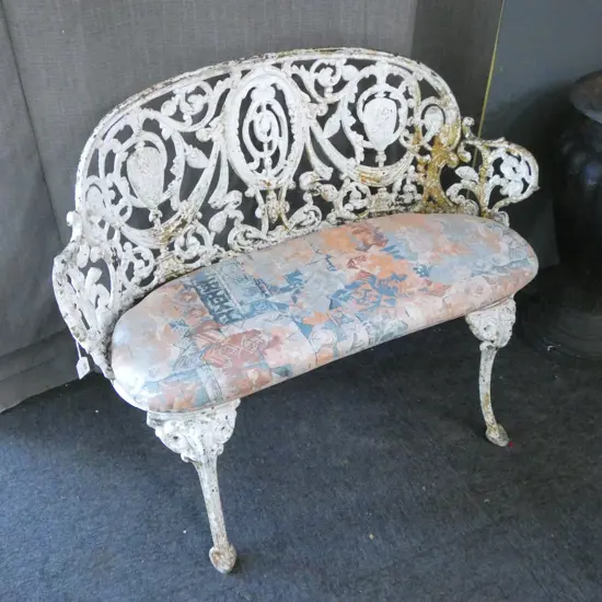 WROUGHT IRON GARDEN BENCH 950x360x750mm