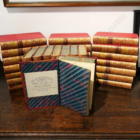 30 VOLS. DICKENS, GILDED LEATHER SPINES