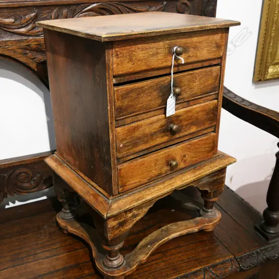 SML. 4 DRAWER COLLECTERS UNIT ON STAND