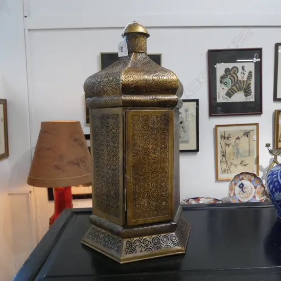 A MODERN TURKISH STYLE LANTERN H.500mm