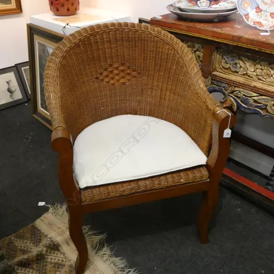 CANE ARMCHAIR