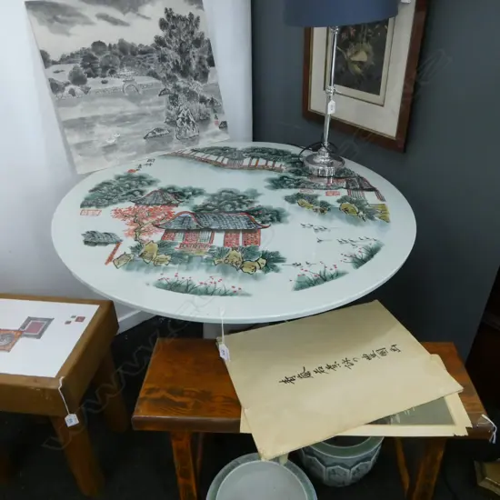 ORIENTAL CERAMIC TABLE 900mm dia