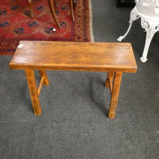 WOODEN BENCH SEAT, L.725MM H.470MM W.240MM