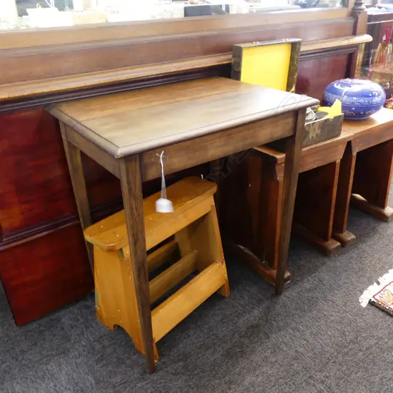 SM OAK SPLIT TOP SIDE TABLE, 610 x 450 x 700mm