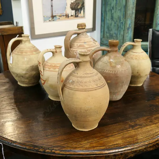 6 TERRACOTTA VESSELS H.315mm