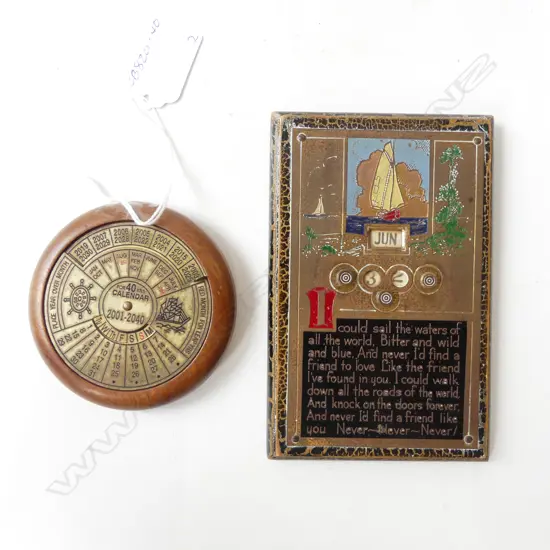 TWO SMALL RETRO CALENDARS