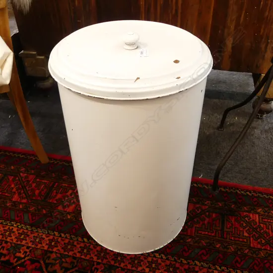 LG PAINTED BRASS STORAGE TIN H.600mm