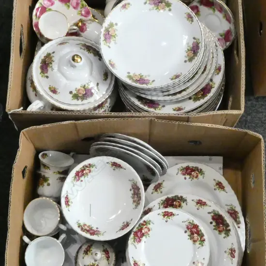 2 BOXES ROSES CHINA INCL. SOME OCR