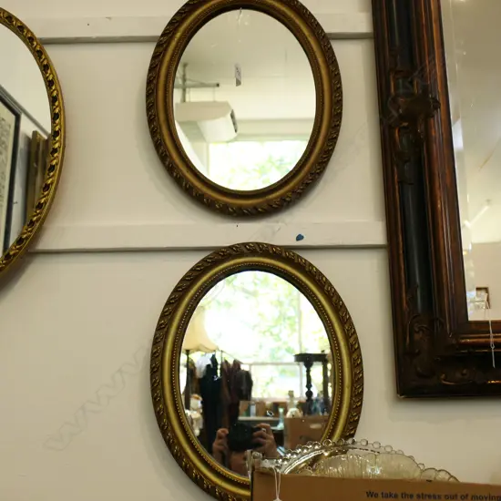 PR GILDED OVAL WALL MIRRORS H.470mm
