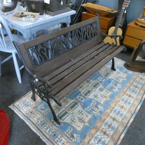 GARDEN BENCH w. CAST IRON ENDS L.1220mm