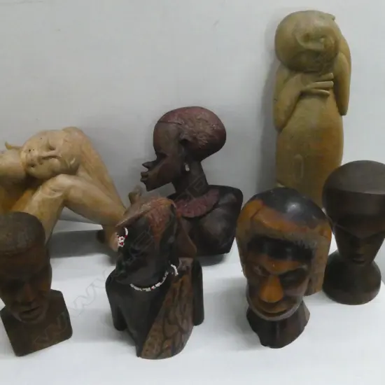 ASST. CARVED WOODEN FIGURES ETC