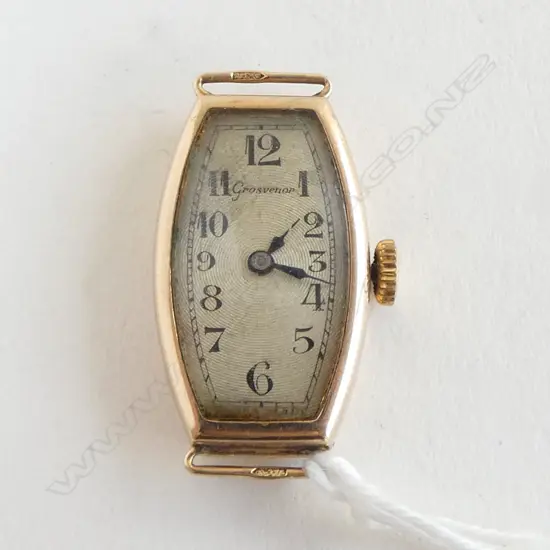 9ct YELLOW GOLD 1920"s LADIES WRISTWATCH