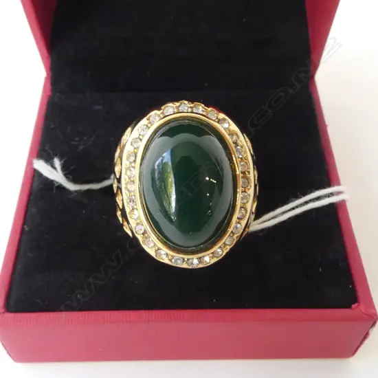 LG GOLD PLATED SIGNET RING, SIZE R