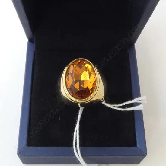 LG GOLD PLATED SIGNET RING, SIZE V