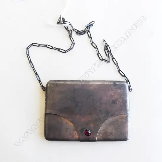 STG SILVER GILT LINED CARD CASE, SHEFFIELD EARLY 20thC 78gms 