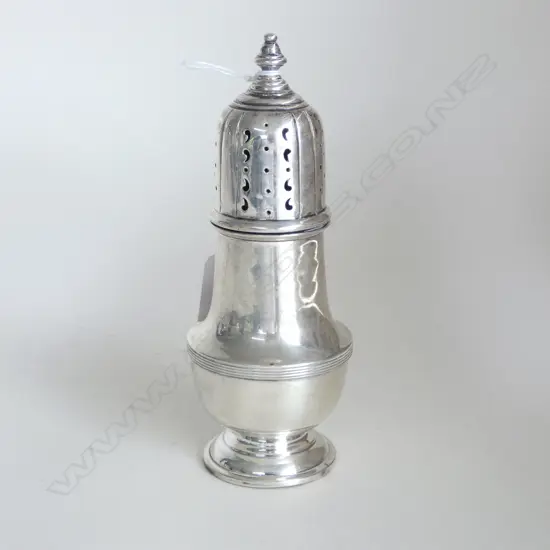 STG SILVER SUGAR CASTER, BIRMINGHAM, 123gms, H.155mm