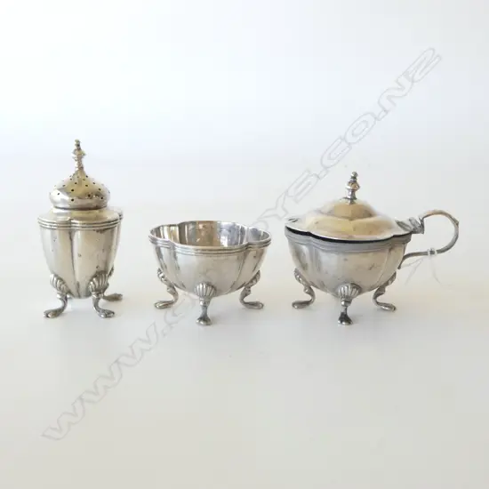 3 STG SILVER CONDIMENTS, 176gms