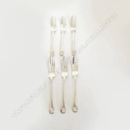 6 STG SILVER CAKE FORKS, BIRMINGHAM 1922, 74gms