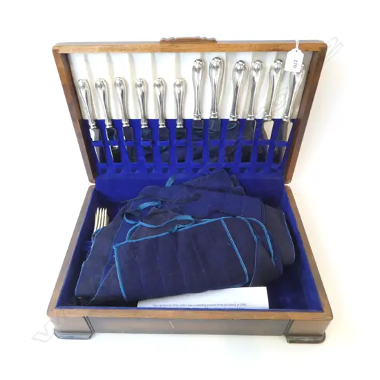 47 PCE 8 PLACE STERLING SILVER CUTLERY CANTEEN 1242gms