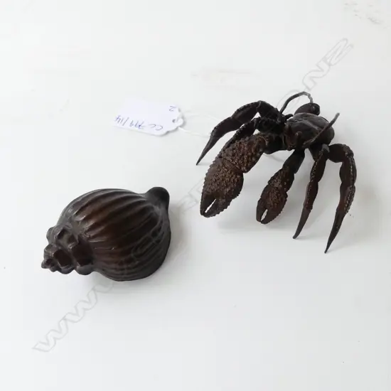 ORIENTAL BRONZE CRAB L.90mm & SHELL