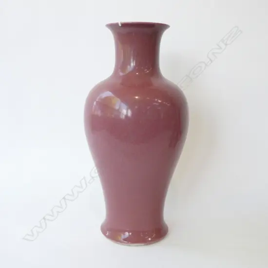 LG CHINESE PEACH BLOOM BALUSTER VASE H.470mm