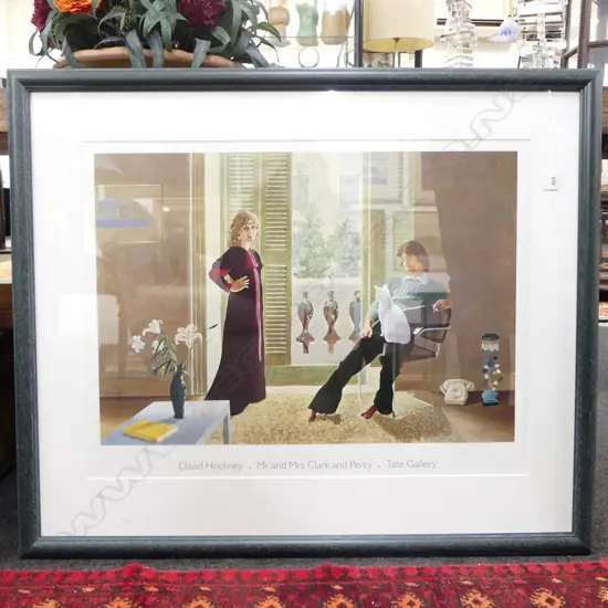 DAVID HOCKNEY PRINT 'MR AND MRS CLARK AND PERCY' 530x700mm 