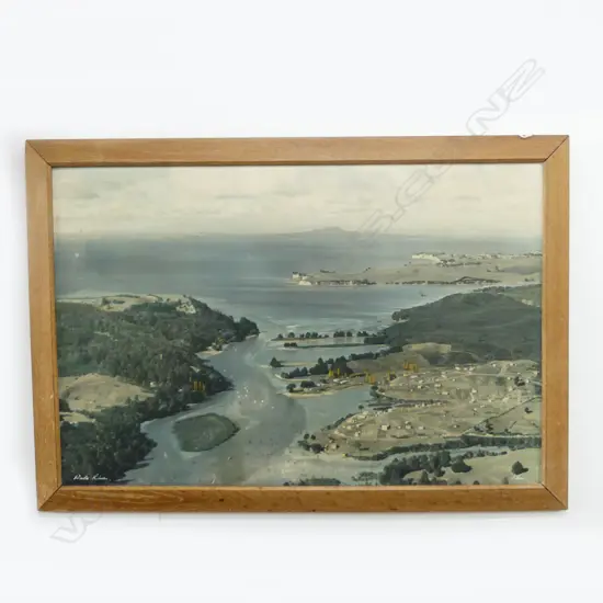 WHITE AVIATION PHOTO OF WADE RIVER [HAS SOME AGING] 500X700MM +/-