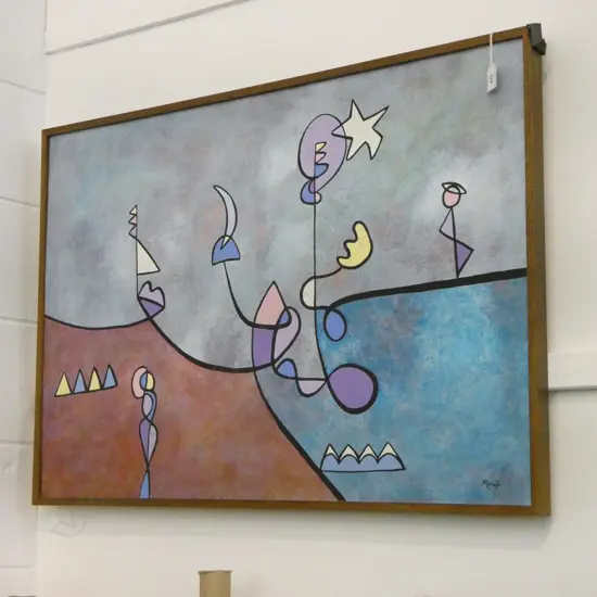 K MORANT 'THE SAILOR'S RETURN', ACRYLIC, SIGNED & DATED 1985, H.600 x 900mm