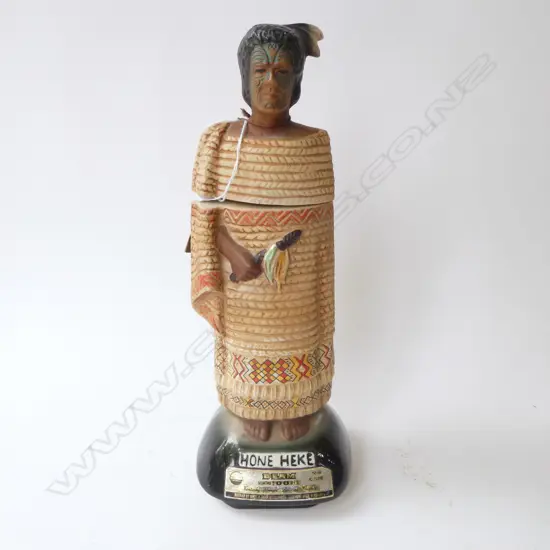 HONE HEKE MUSICAL JIM BEAM DECANTER WITH ORIGINAL LABEL, H.350mm