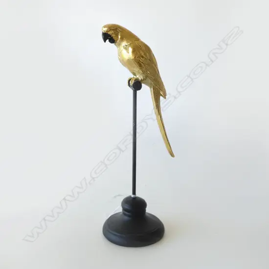 GOLD RESIN PARROT H.275mm